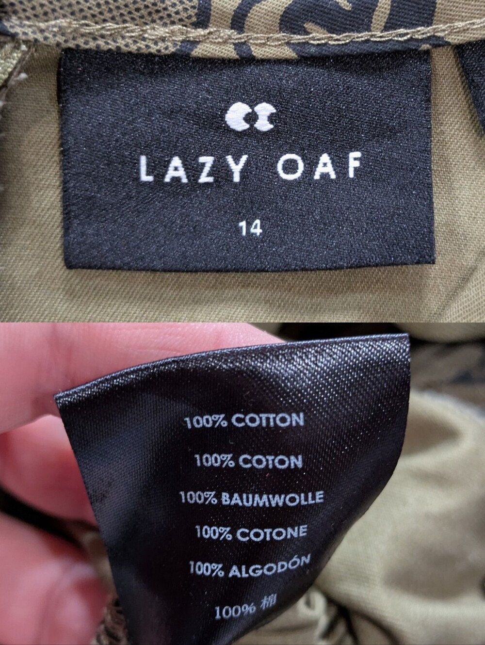 Lazy Oaf Green Good Boy Cartoon Dog Streetwear Kitsch Unique Cotton Jumpsuit 14 - Picture 7 of 9